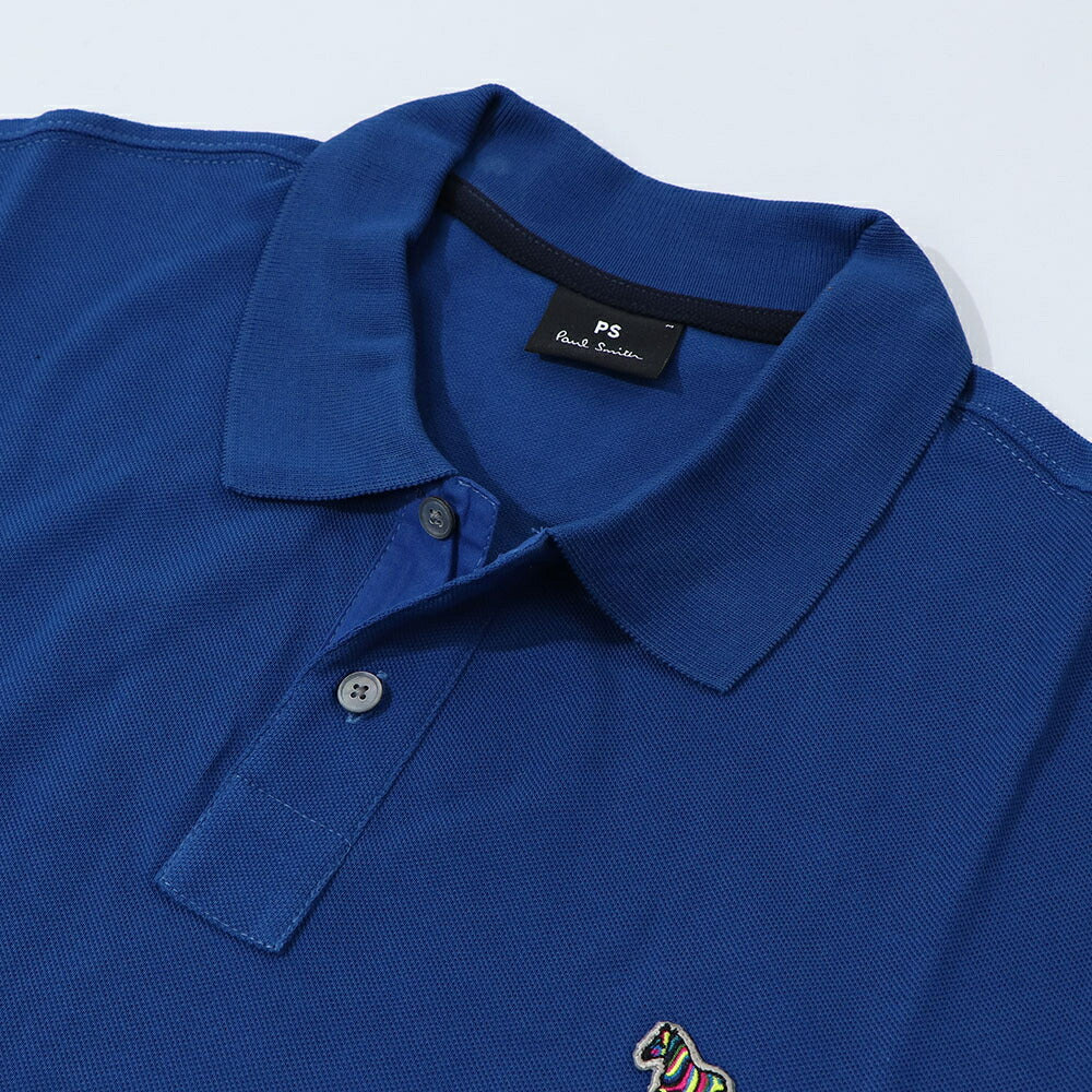 ポール スミス Paul Smith トップス ポロシャツ メンズ REG FIT LS POLO SHIRT ZEBRA ブルー ボルドー 長袖 シンプル ゼブラ ワンポイント M2R-118LZ-L20067