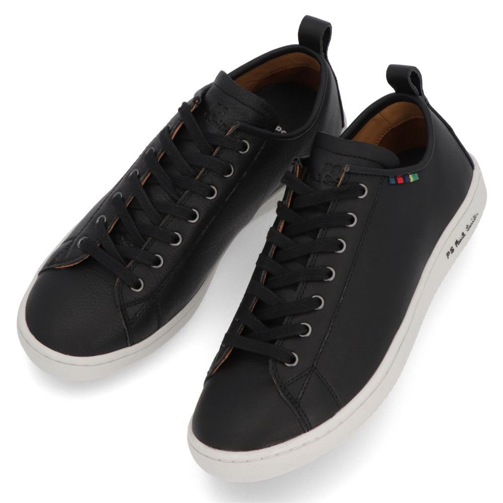 ポール スミス Paul Smith シューズ スニーカー メンズ ブラック レザー ラバー スニーカー レザー ワンポイント ロゴ ローカット M2S-MIY02-ASET