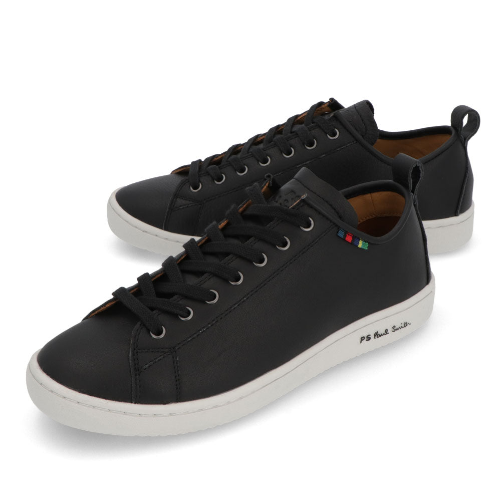 ポール スミス Paul Smith シューズ スニーカー メンズ ブラック レザー ラバー スニーカー レザー ワンポイント ロゴ ローカット M2S-MIY02-ASET