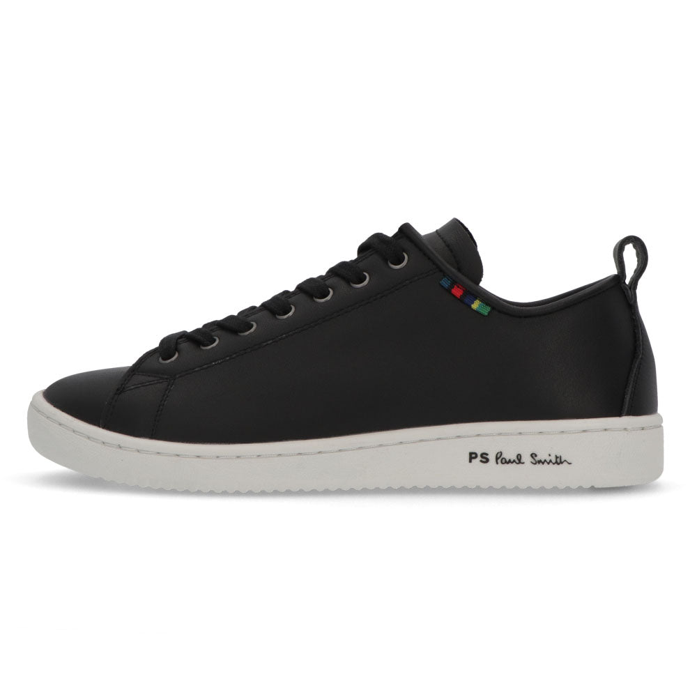 ポール スミス Paul Smith シューズ スニーカー メンズ ブラック レザー ラバー スニーカー レザー ワンポイント ロゴ ローカット M2S-MIY02-ASET
