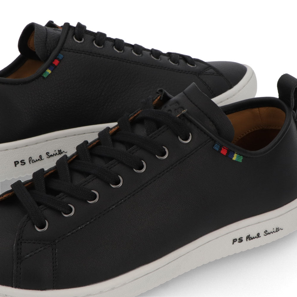 ポール スミス Paul Smith シューズ スニーカー メンズ ブラック レザー ラバー スニーカー レザー ワンポイント ロゴ ローカット M2S-MIY02-ASET
