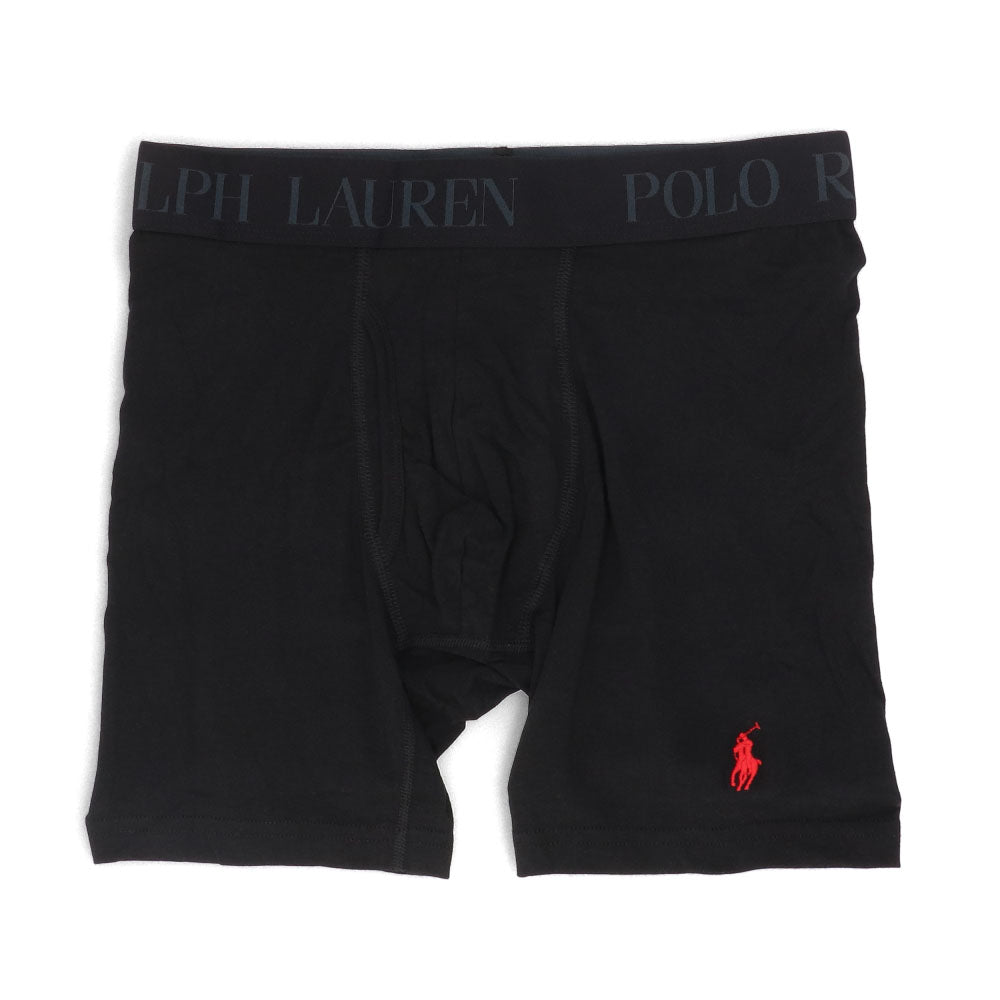 【新品】ラルフローレン Ralph Lauren 下着 パンツ メンズ ブラック ブルー コットン レーヨン ポリウレタン ロゴ 刺繍 3枚セット シンプル ブリーフ ボクサーパンツ LFBBP3