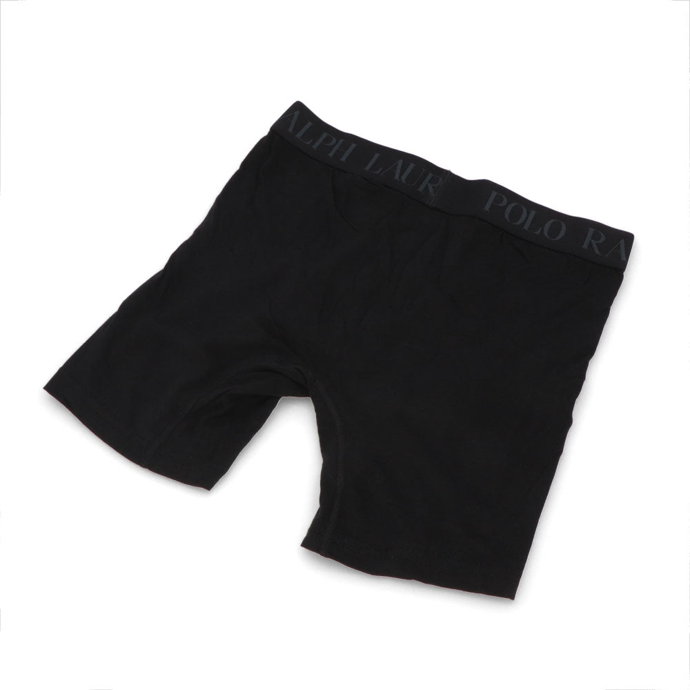 【新品】ラルフローレン Ralph Lauren 下着 パンツ メンズ ブラック ブルー コットン レーヨン ポリウレタン ロゴ 刺繍 3枚セット シンプル ブリーフ ボクサーパンツ LFBBP3