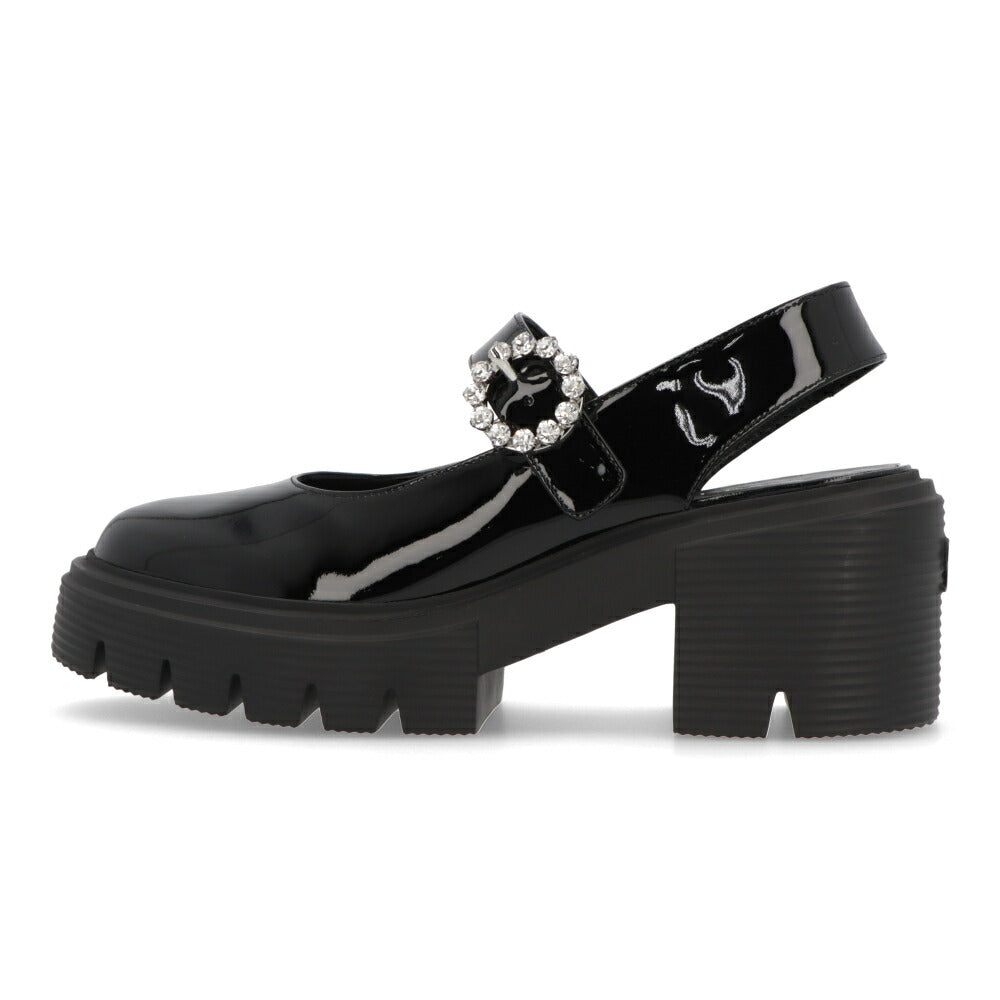 スチュアートワイツマン STUART WEITZMAN シューズ パンプス レディース SOHO GEM MRYJNE SLG ブラック パテントレザー 厚底 メリージェーン スリングバック ロゴ ヒールあり SH273