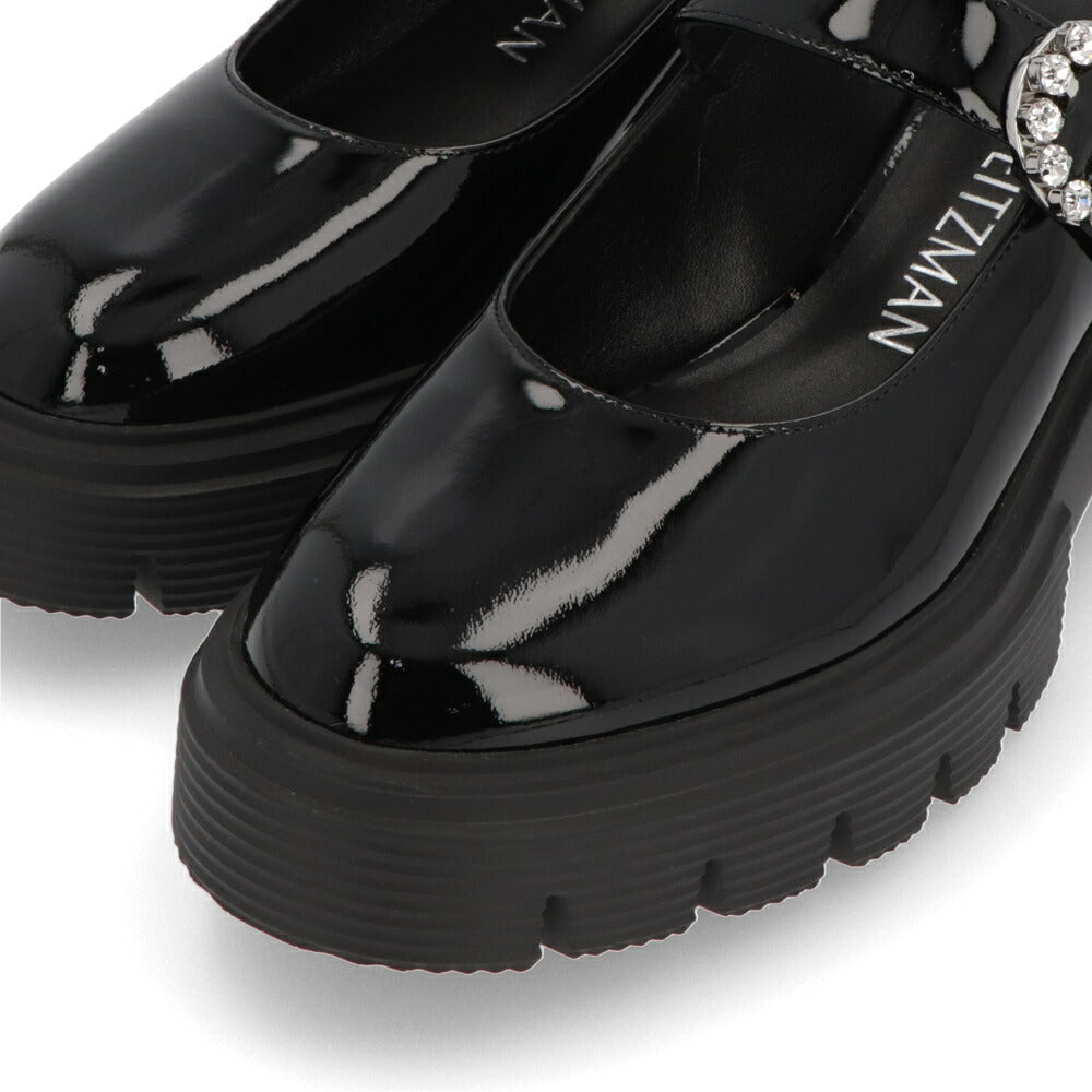 スチュアートワイツマン STUART WEITZMAN シューズ パンプス レディース SOHO GEM MRYJNE SLG ブラック パテントレザー 厚底 メリージェーン スリングバック ロゴ ヒールあり SH273