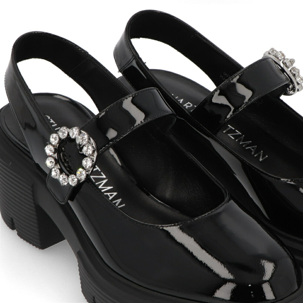 スチュアートワイツマン STUART WEITZMAN シューズ パンプス レディース SOHO GEM MRYJNE SLG ブラック パテントレザー 厚底 メリージェーン スリングバック ロゴ ヒールあり SH273