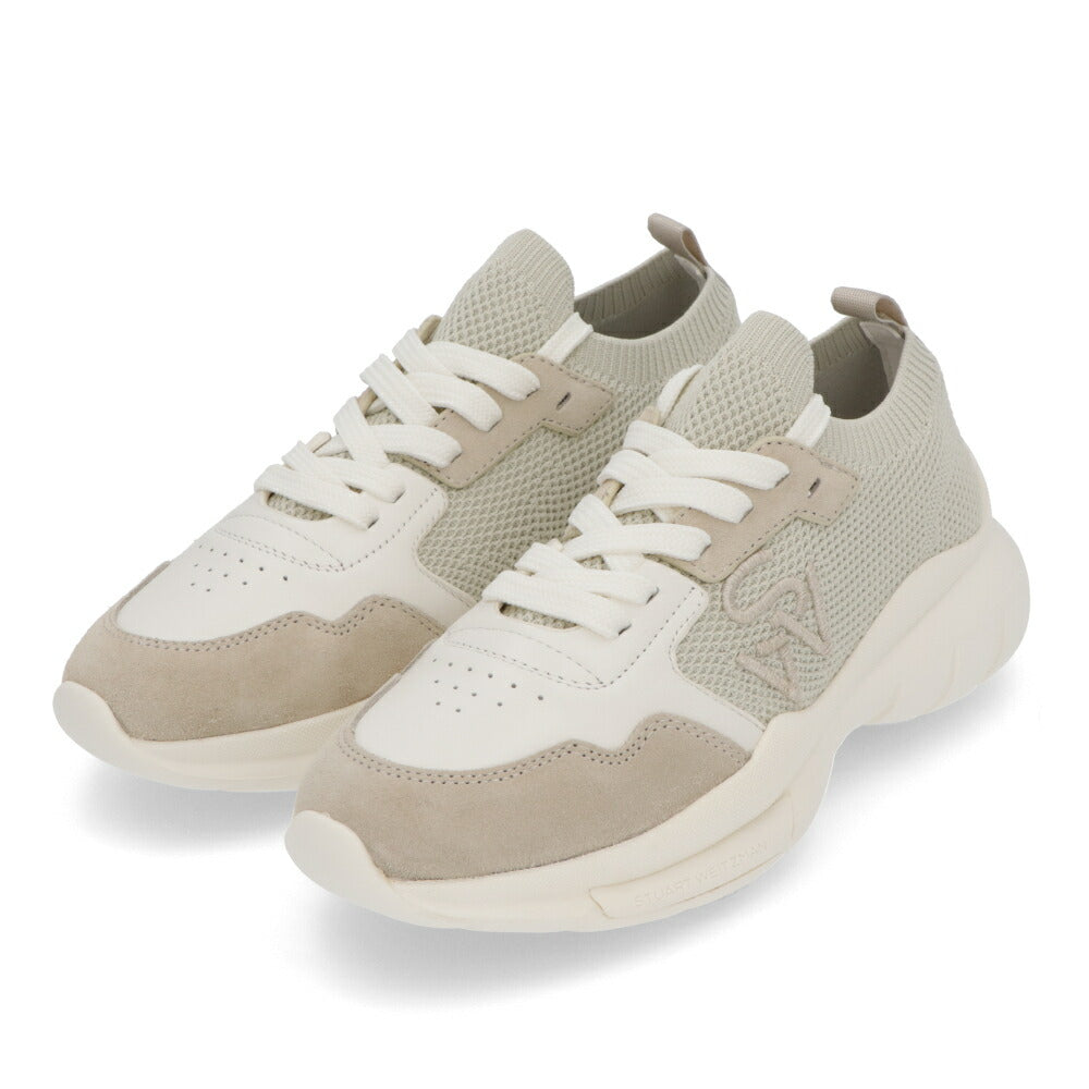 スチュアートワイツマン STUART WEITZMAN シューズ スニーカー レディース 5050 SNEAKER ブラック ホワイト ベージュ 合成繊維 厚底スニーカー ロゴ SH301