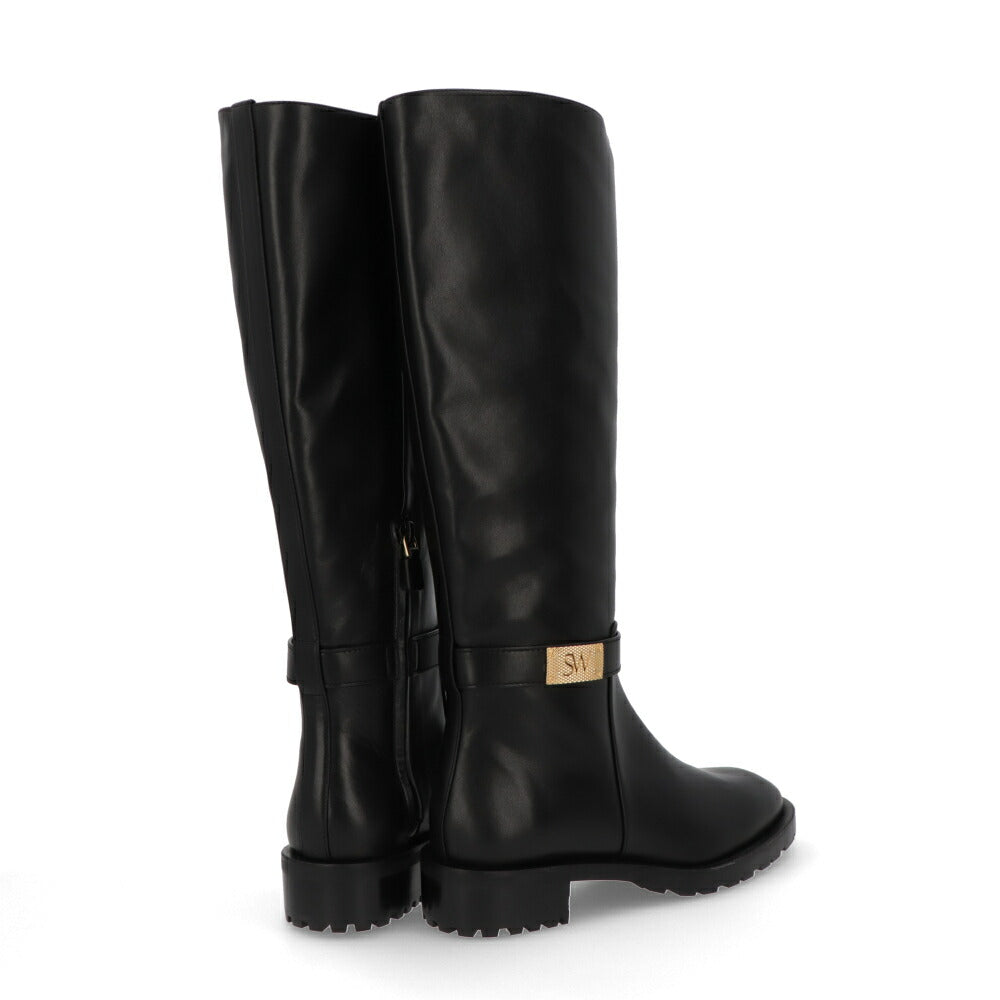 スチュアートワイツマン STUART WEITZMAN シューズ ブーツ レディース ブラック レザー レザーシューズ ローヒール ゴールド金具 ロングブーツ SC714