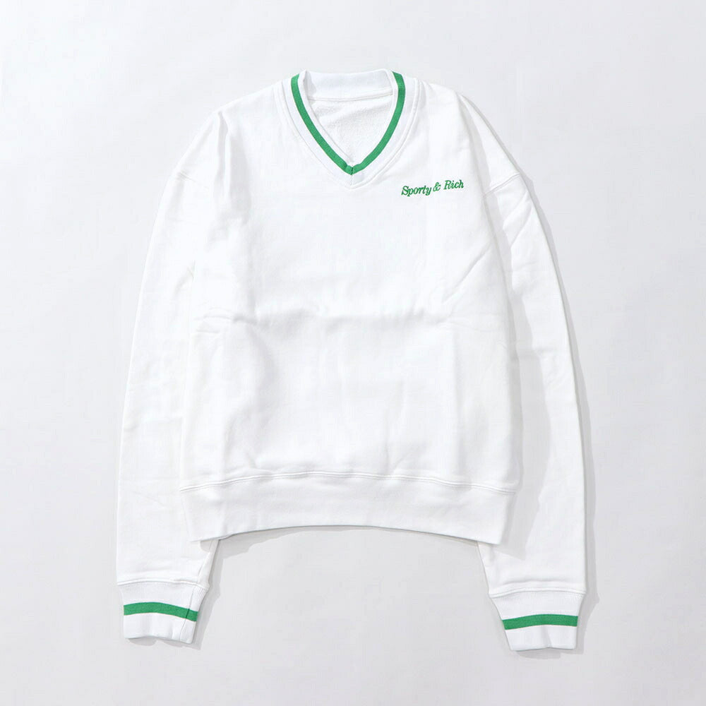 Sporty&Rich トレーナー ホワイト オーバーサイズ 裏起毛