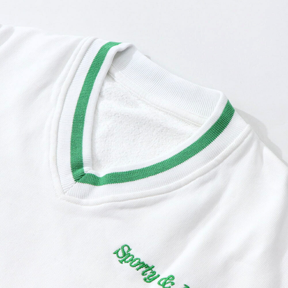 Sporty&Rich トレーナー ホワイト オーバーサイズ 裏起毛