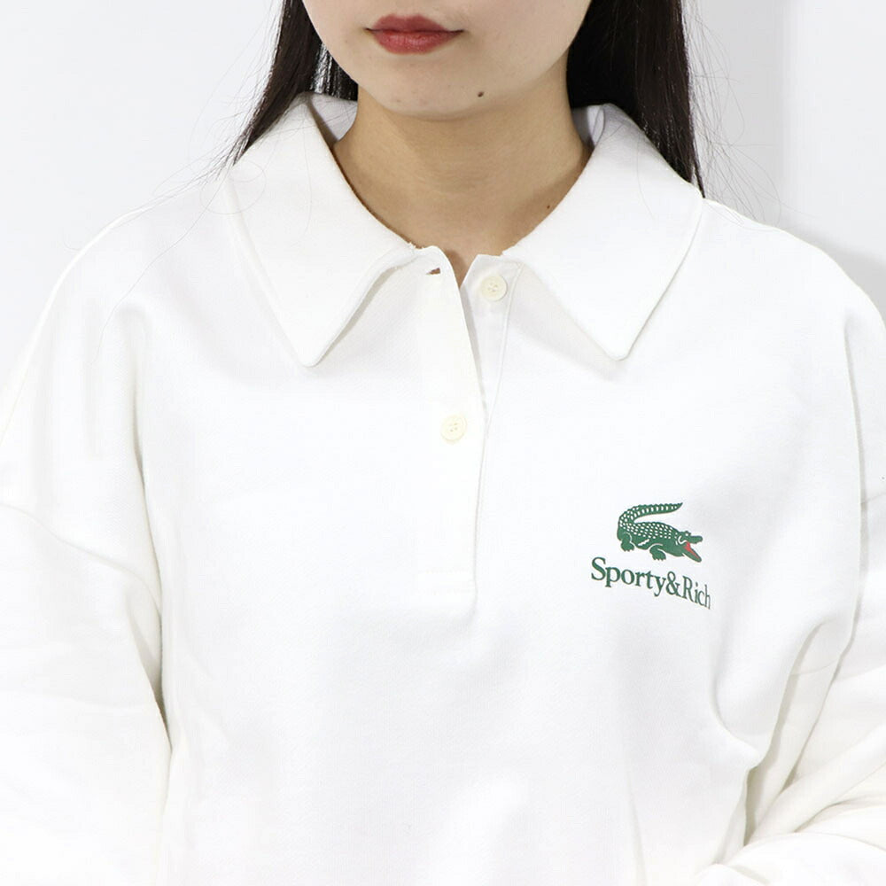 Sporty&Rich×LACOSTE コラボ ポロシャツ 長袖