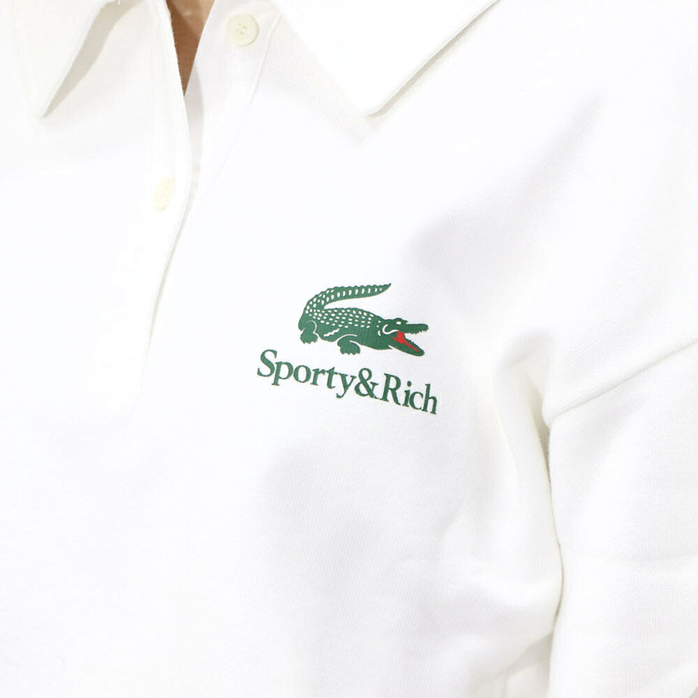 Sporty&Rich×LACOSTE コラボ ポロシャツ 長袖