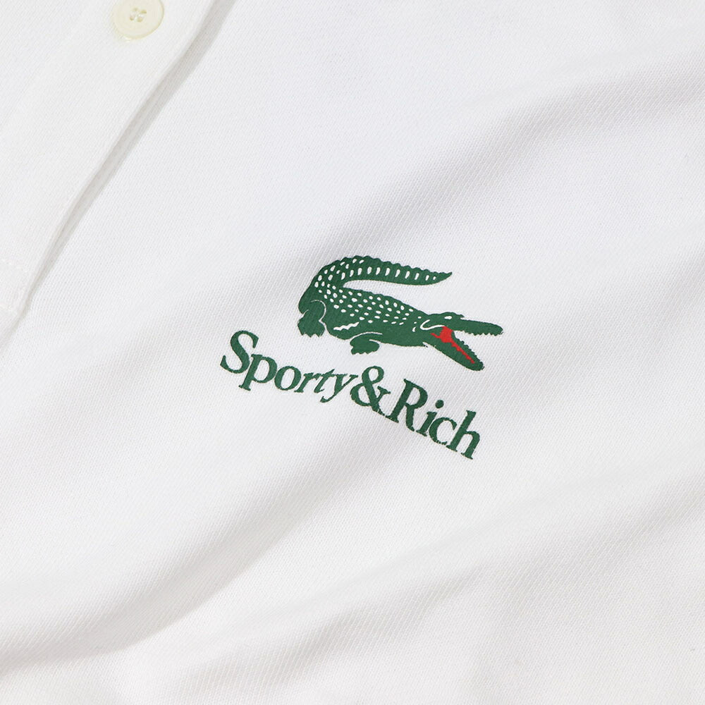 Sporty&Rich×LACOSTE コラボ ポロシャツ 長袖