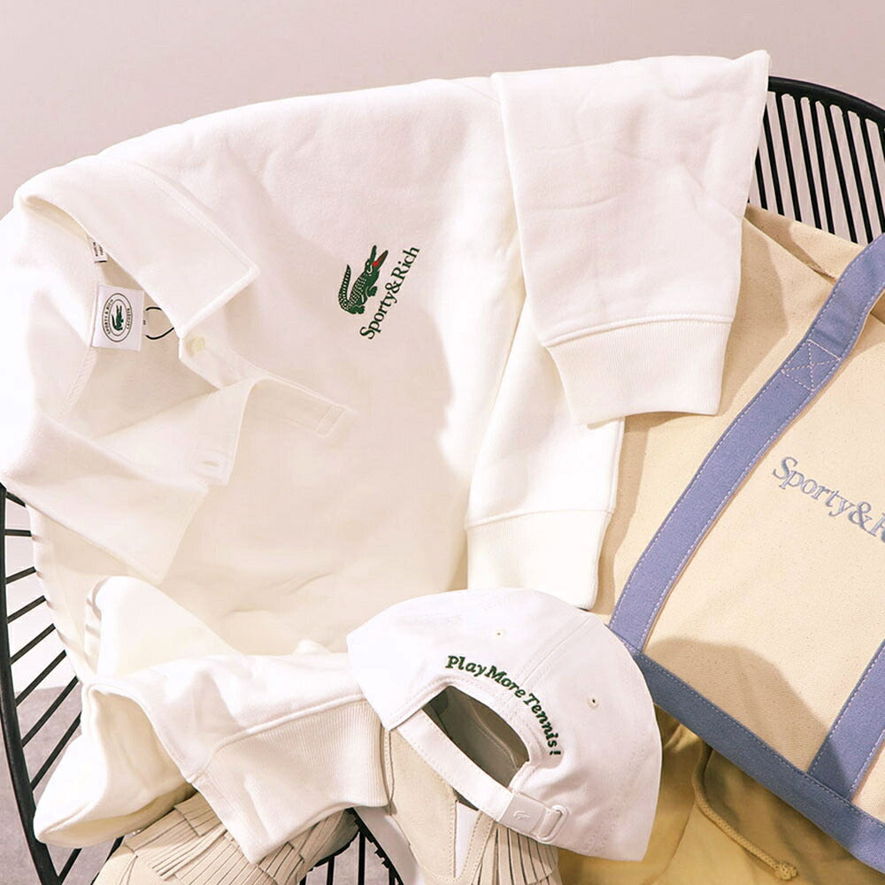 Sporty&Rich×LACOSTE コラボ ポロシャツ 長袖