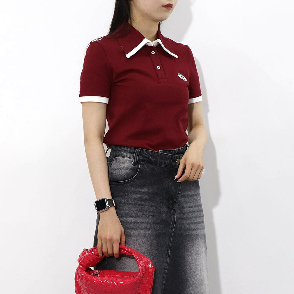 Sporty&Rich×LACOSTE コラボ ポロシャツ 半袖