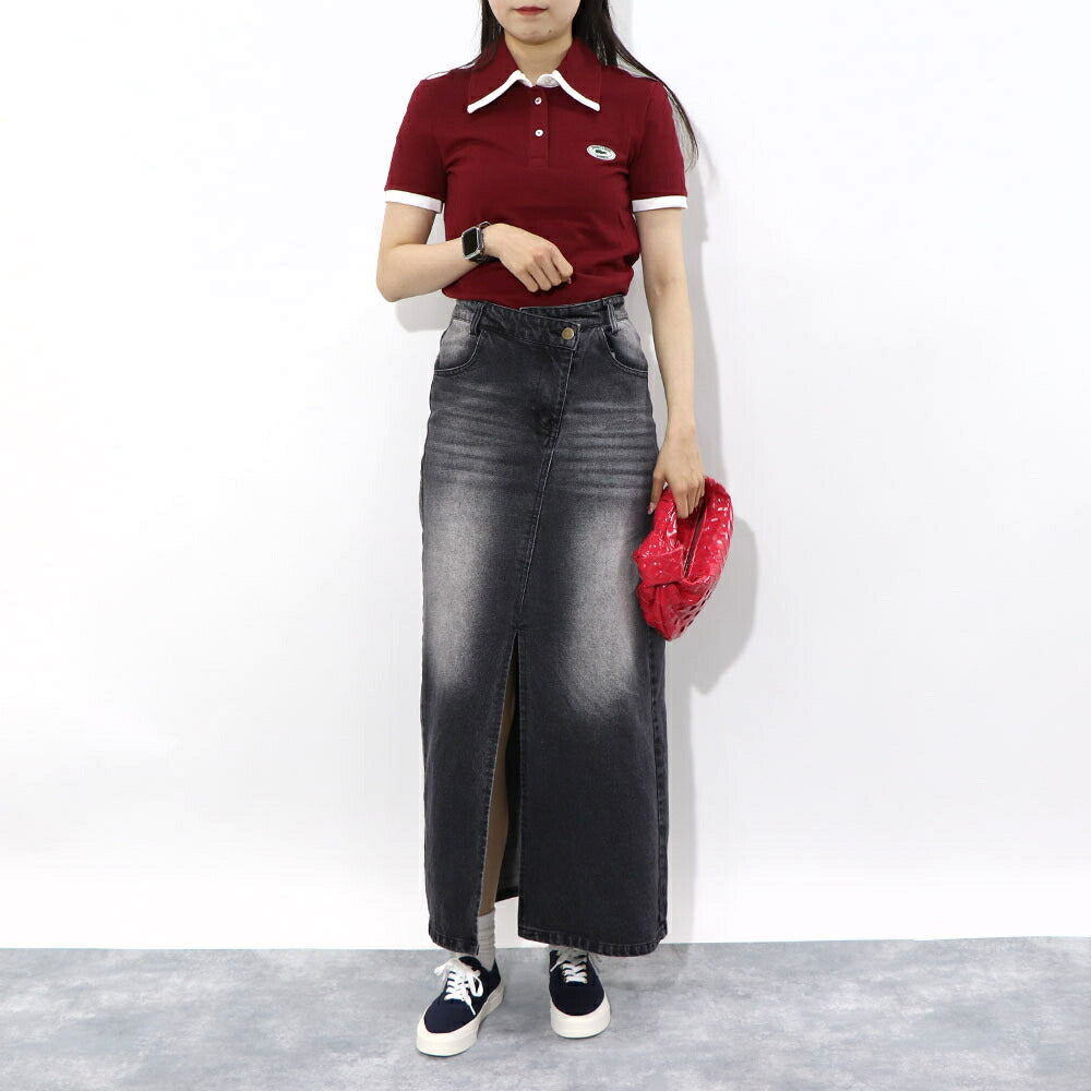 Sporty&Rich×LACOSTE コラボ ポロシャツ 半袖