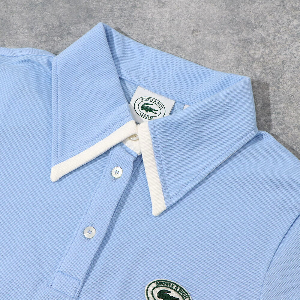 Sporty&Rich×LACOSTE コラボ ポロシャツ 半袖