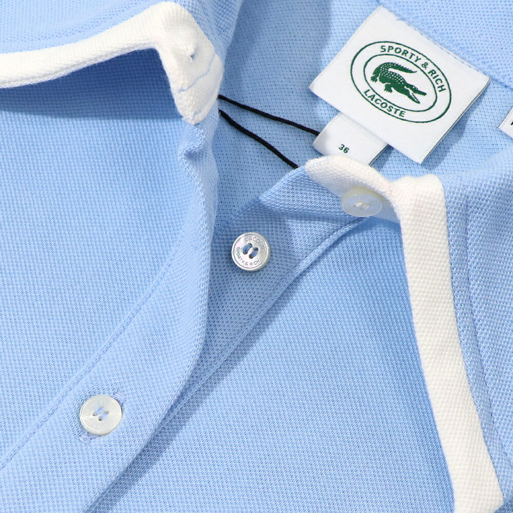 Sporty&Rich×LACOSTE コラボ ポロシャツ 半袖