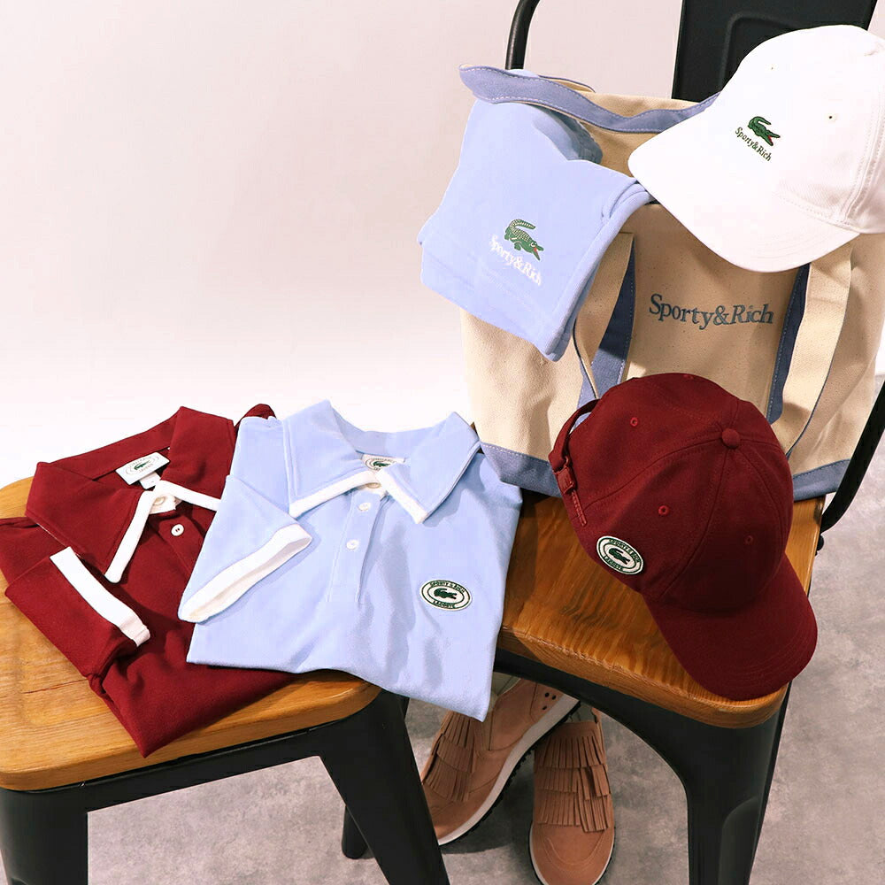 Sporty&Rich×LACOSTE コラボ ポロシャツ 半袖