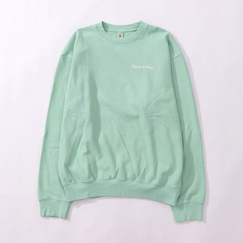 Sporty&Rich トレーナー ライトグリーン オーバーサイズ 裏起毛