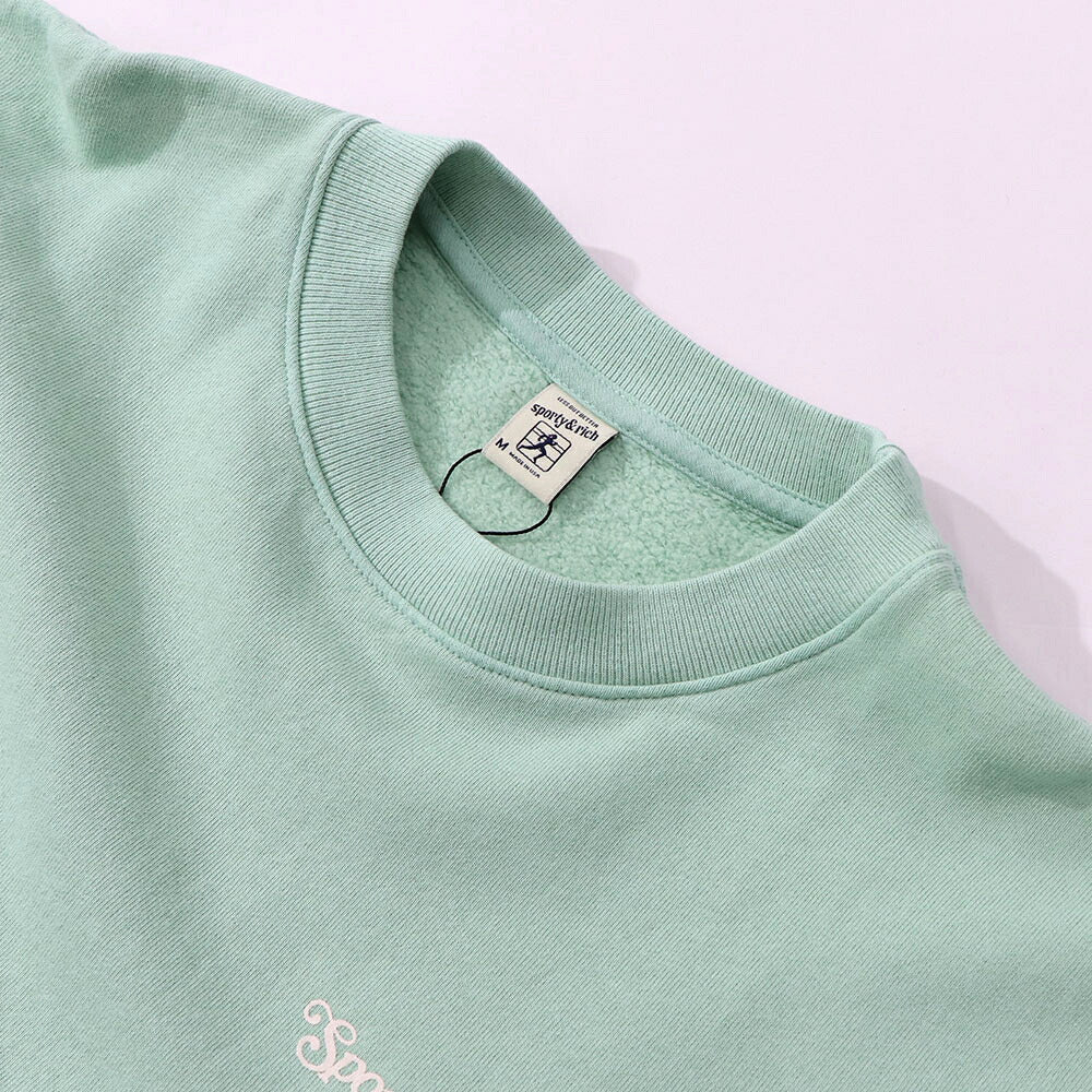 Sporty&Rich トレーナー ライトグリーン オーバーサイズ 裏起毛