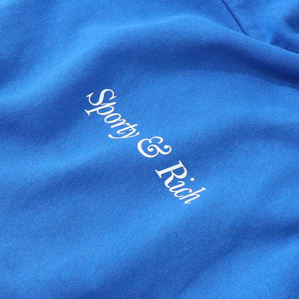 Sporty&Rich スウェット・トレーナー ブルー フーディー ロゴ