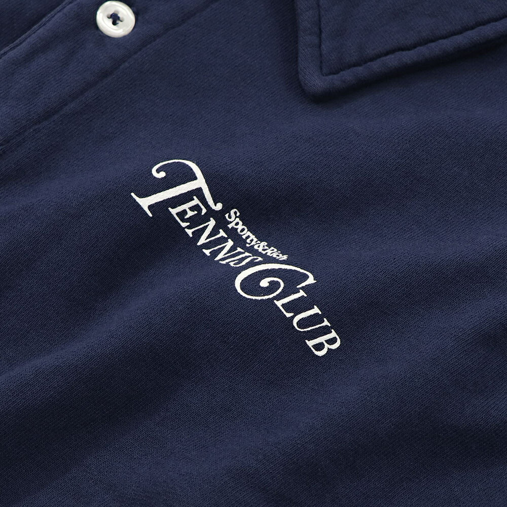 Sporty&Rich トレーナー ネイビー クロップド丈 裏起毛