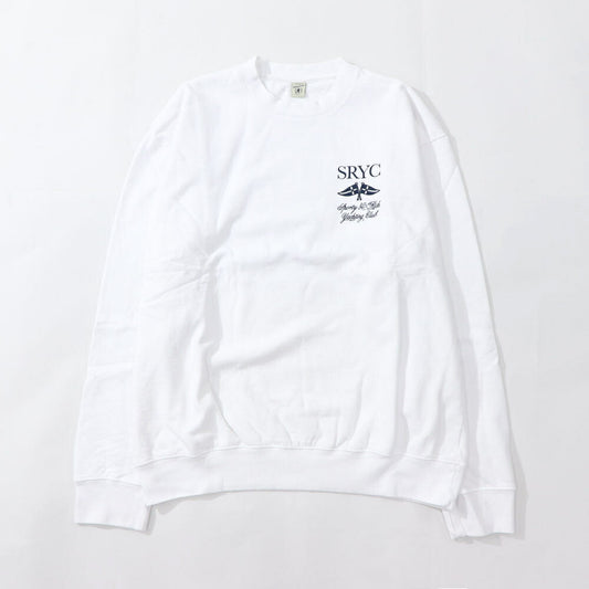 Sporty&Richトレーナー ホワイト オーバーサイズ ロゴ 裏起毛