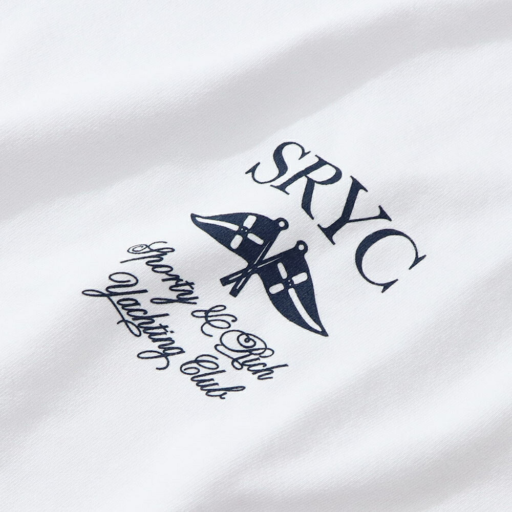 Sporty&Richトレーナー ホワイト オーバーサイズ ロゴ 裏起毛