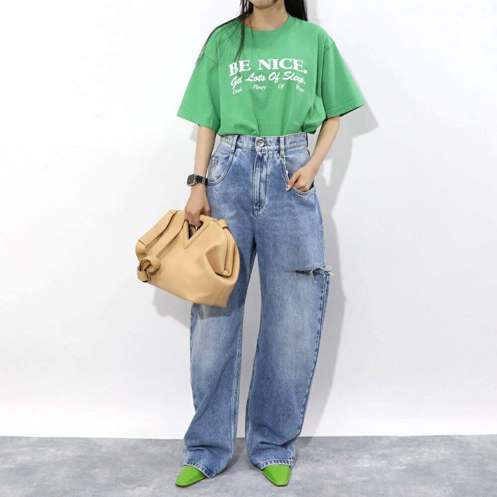 Sporty&Rich Tシャツ ロゴプリント 半袖 グリーン