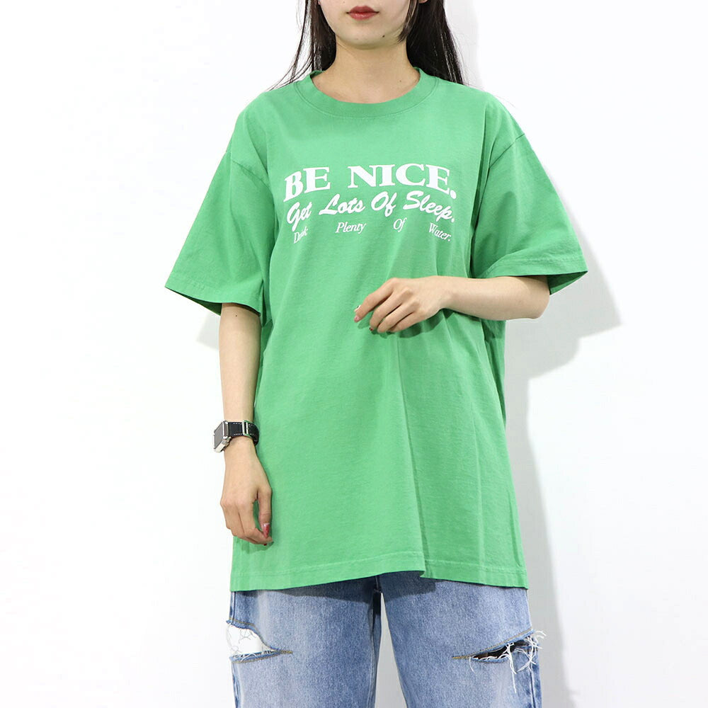 スポーティー&リッチ Sporty&Rich トップス Tシャツ・カットソー レディース グリーン コットン ロゴ ロゴプリント スポーティー クルーネック 丸襟 半袖 TSAW2389VE