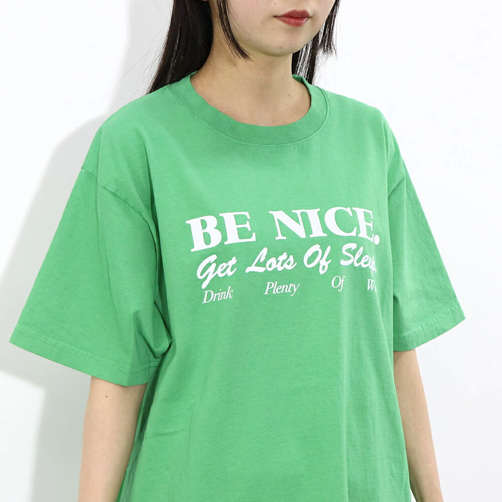 スポーティー&リッチ Sporty&Rich トップス Tシャツ・カットソー レディース グリーン コットン ロゴ ロゴプリント スポーティー クルーネック 丸襟 半袖 TSAW2389VE