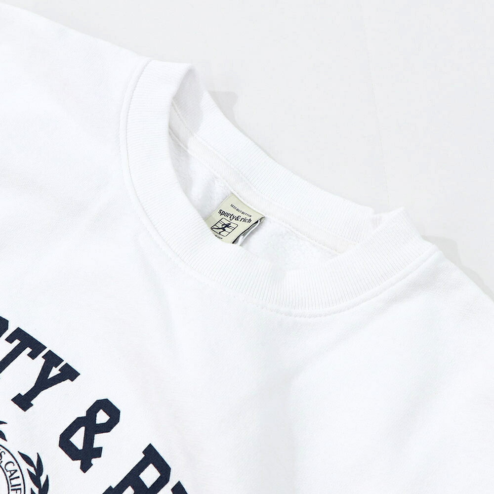 Sporty&Rich スウェット ホワイト 長袖 オーバーサイズ 裏起毛