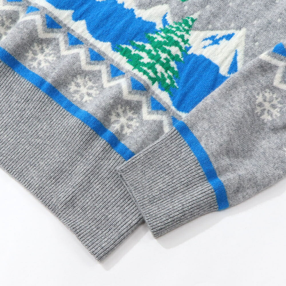 Sporty&Rich ニット グレー カシミア ロゴ 長袖 セーター