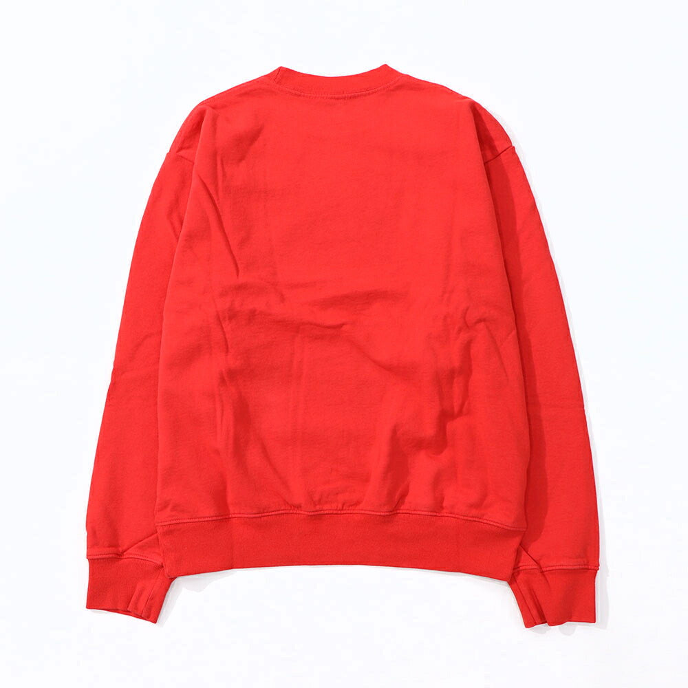 Sporty&Richトレーナー レッド コットン 裏起毛 ワンポイント