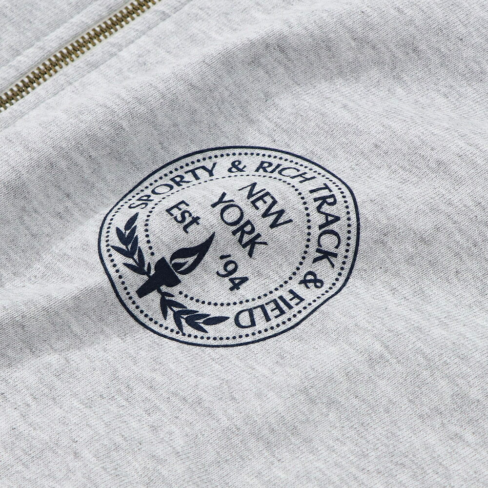 Sporty&Rich トレーナー  グレー 裏起毛 ハーフジップ