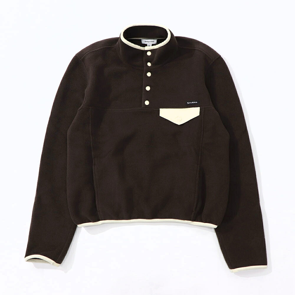 Sporty&Rich トレーナー ブラウン フリース 長袖 ハイネック