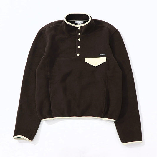 Sporty&Rich トレーナー ブラウン フリース 長袖 ハイネック