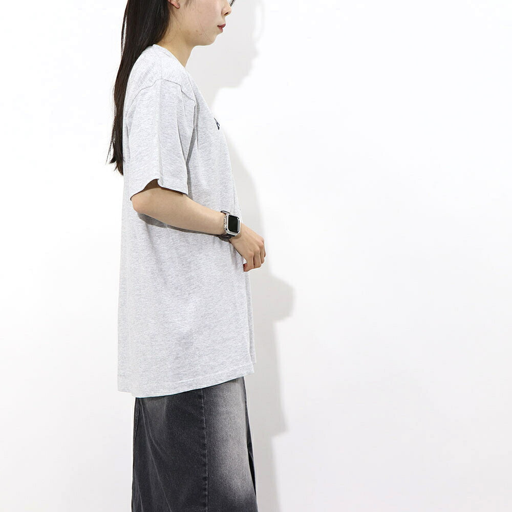 Sporty&Rich Tシャツ ロゴプリント 半袖 グレー