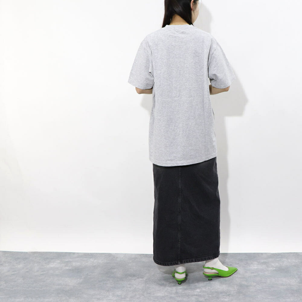 Sporty&Rich Tシャツ ロゴプリント 半袖 グレー