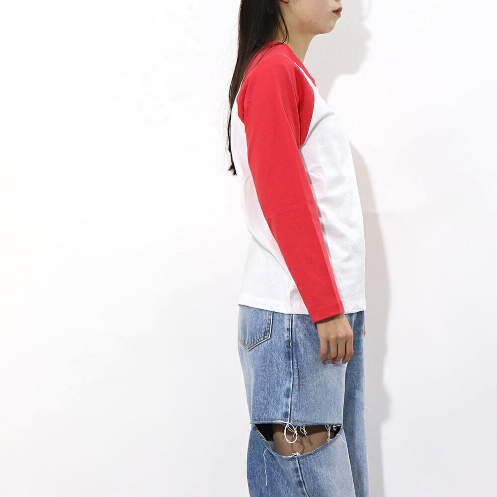 Sporty&Rich ロンT ラグラン ロゴプリント長袖