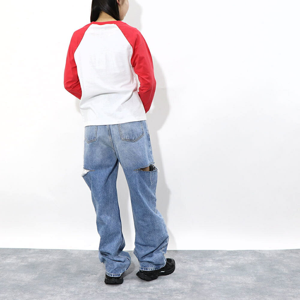 Sporty&Rich ロンT ラグラン ロゴプリント長袖