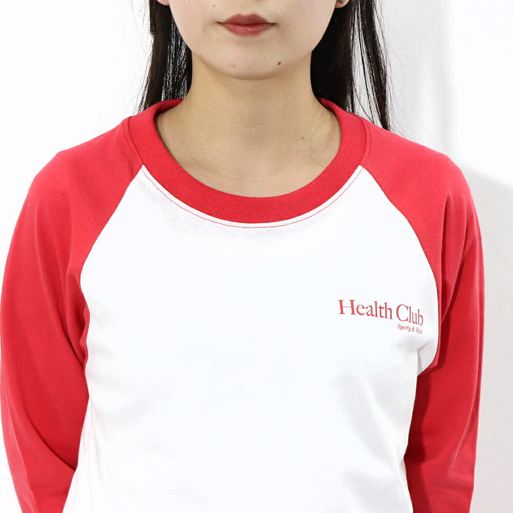 Sporty&Rich ロンT ラグラン ロゴプリント長袖