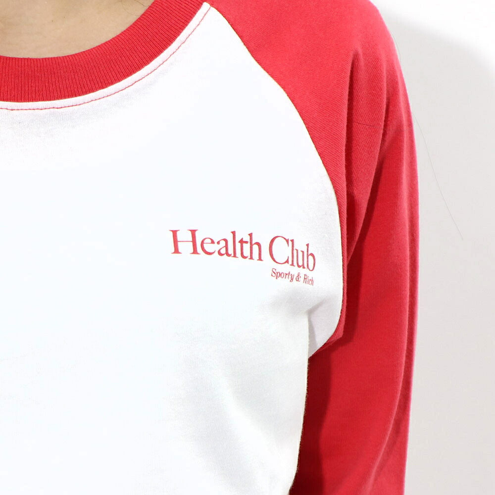 Sporty&Rich ロンT ラグラン ロゴプリント長袖