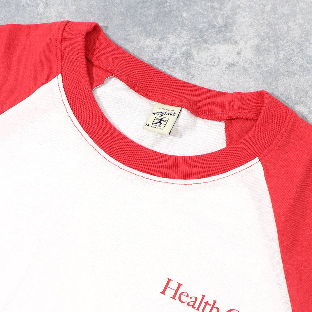 Sporty&Rich ロンT ラグラン ロゴプリント長袖