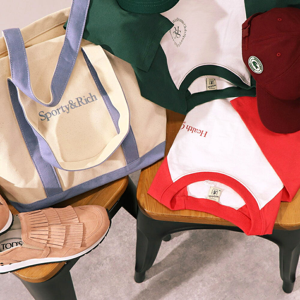 Sporty&Rich ロンT ラグラン ロゴプリント長袖