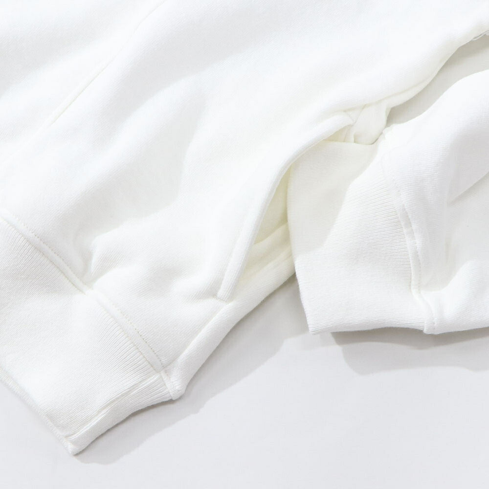 Sporty&Rich トレーナー ホワイト ハーフジップ 裏起毛 長袖