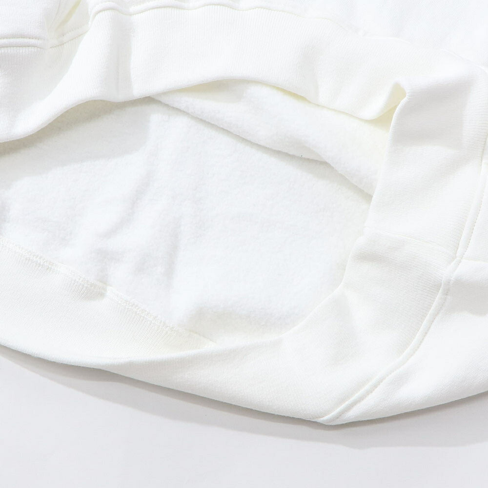 Sporty&Rich トレーナー ホワイト ハーフジップ 裏起毛 長袖