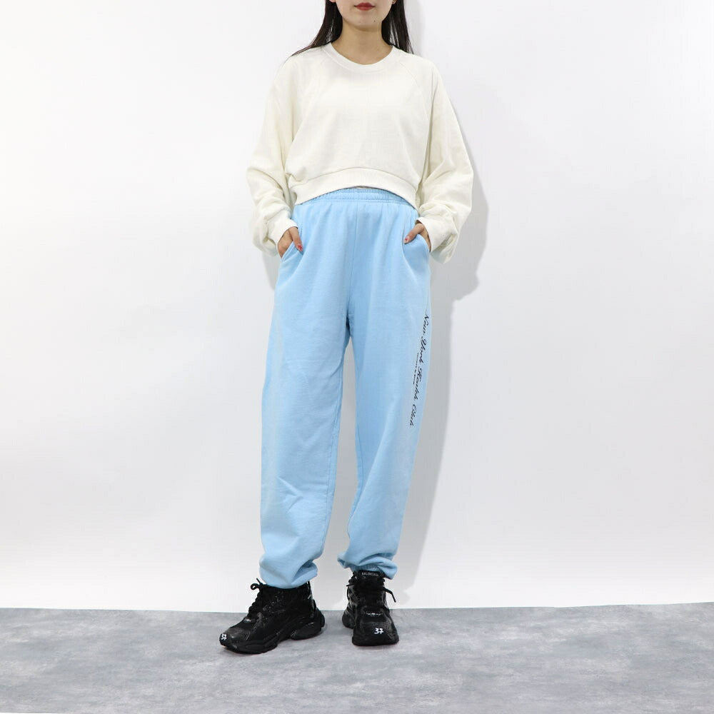 Sporty&Rich スウェットパンツ ロゴプリント 裏起毛