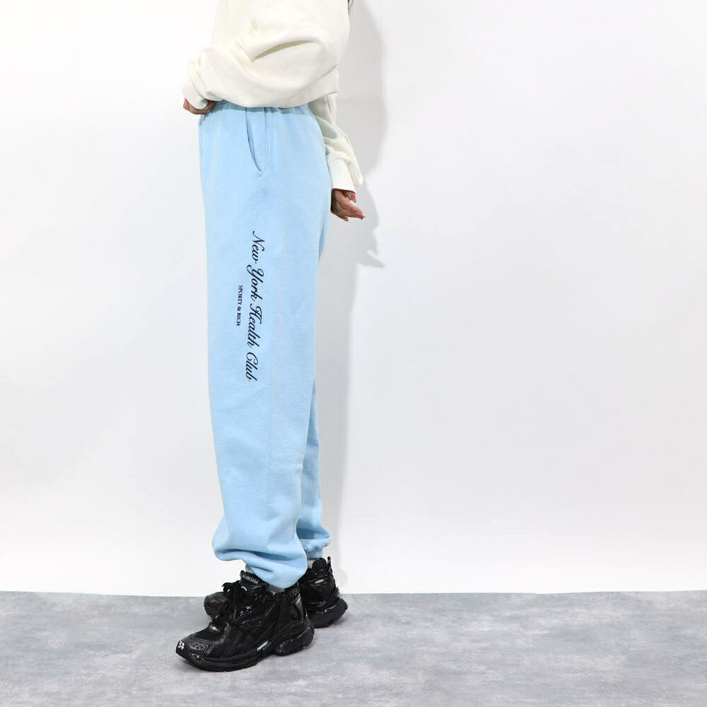 Sporty&Rich スウェットパンツ ロゴプリント 裏起毛